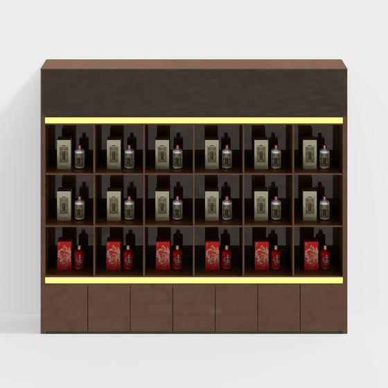 Vintage Display Cabinet 3D model