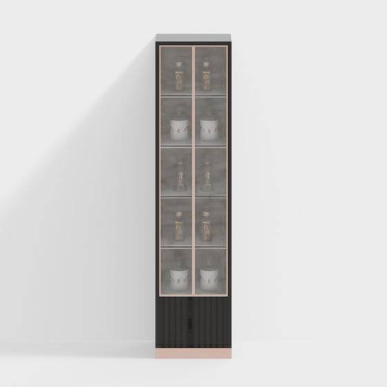 Stylish Urban Wine Cabinet 3D model