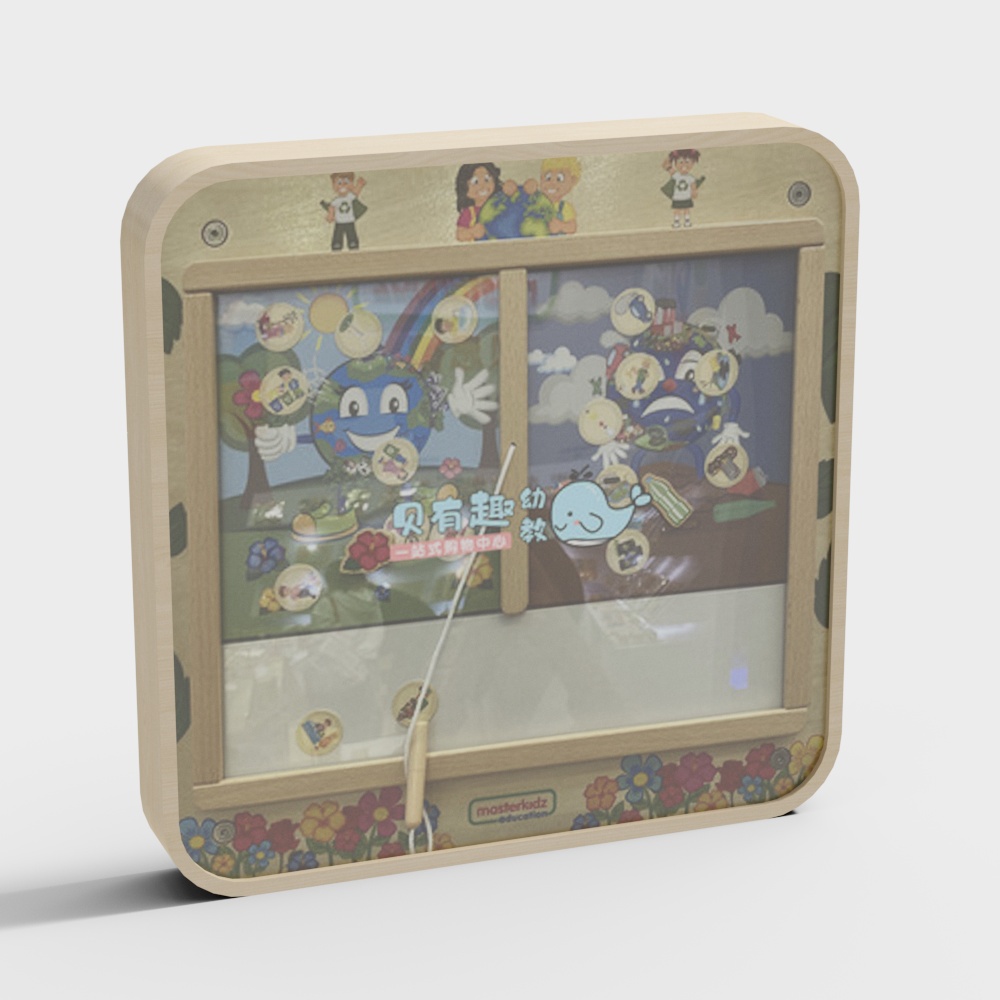 Colorful Children's Magnetic Drawing Board 3D model
