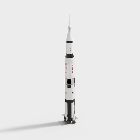 Apollo Saturn V Rocket 3D Model