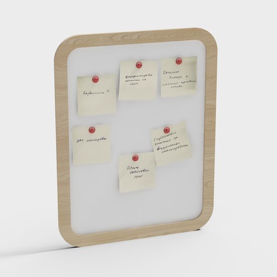 Magnetic Whiteboard 3D model for Creative Designs