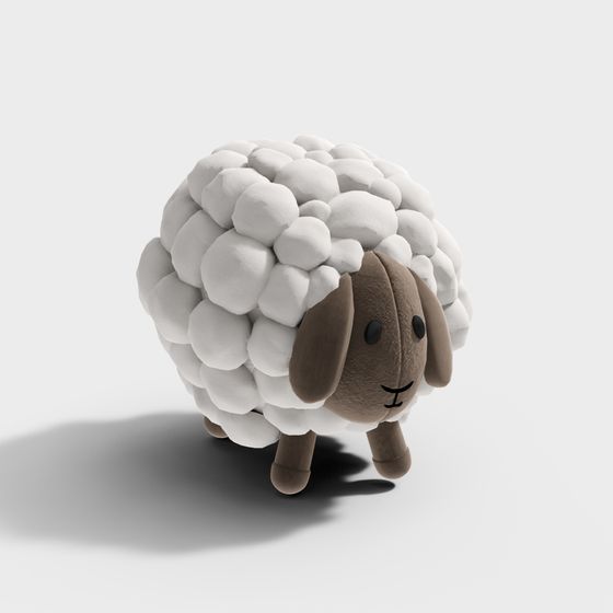 Charming Low-Poly Sheep 3D Model