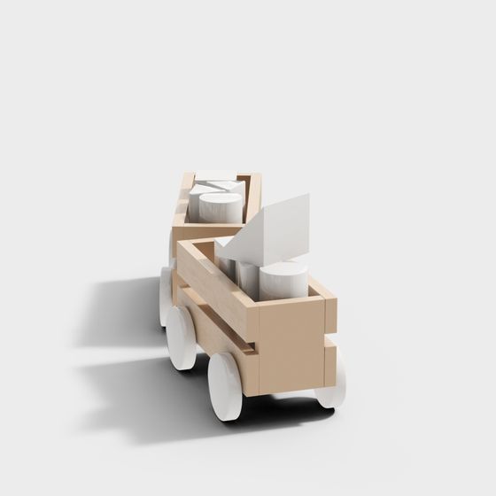 Childlike Building Block Car 3D model