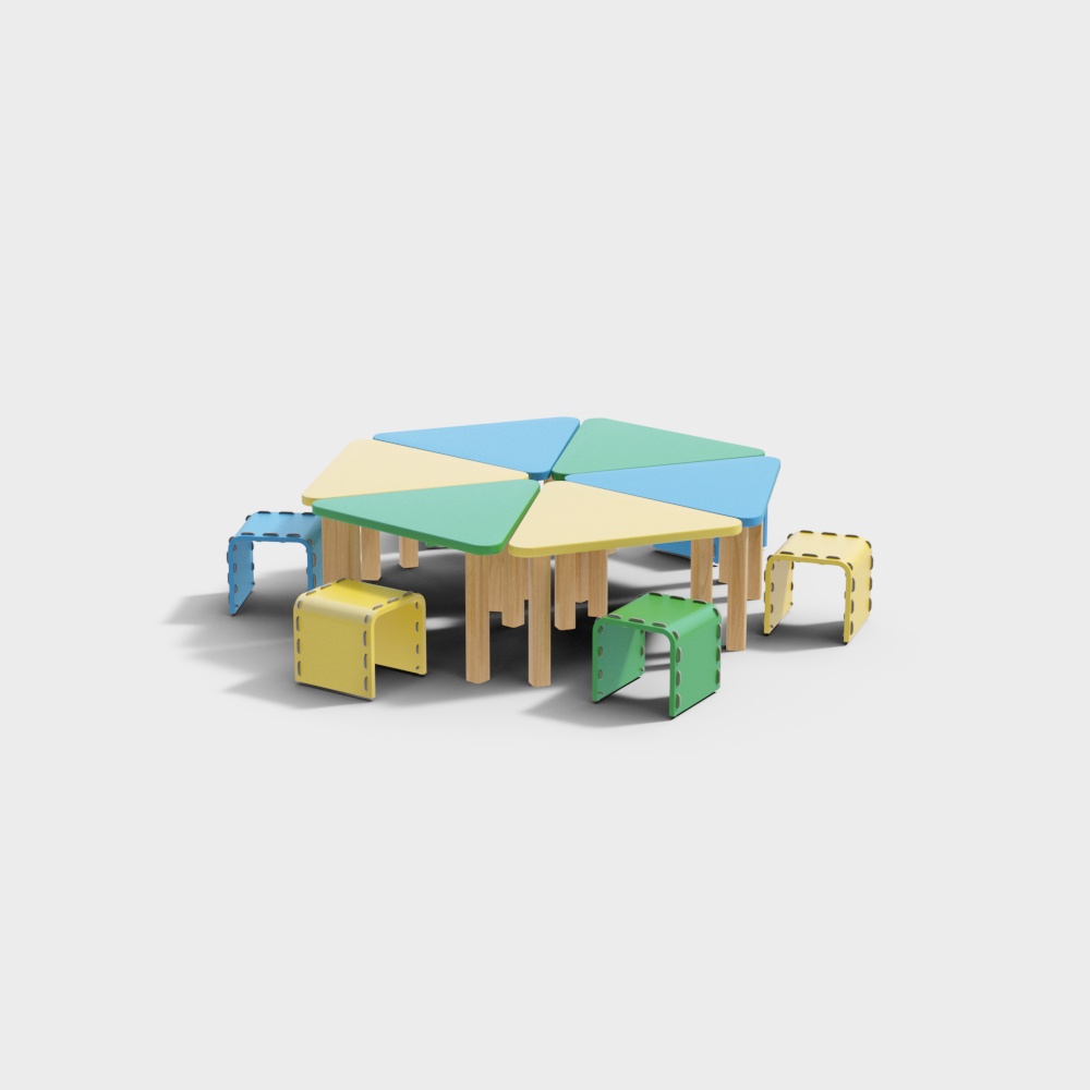 Kindergarten table and chair combination