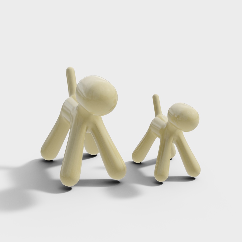 Artistic Low-Poly Human Figures 3D model