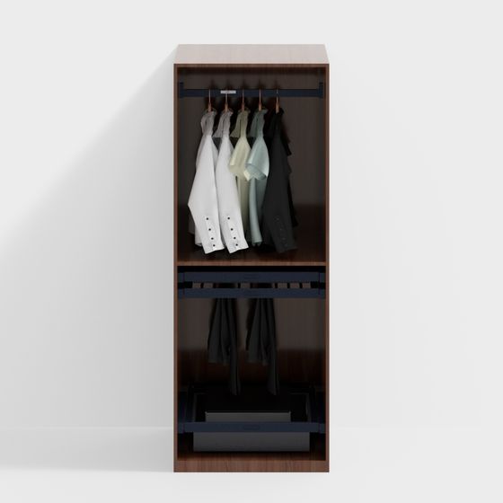 Modern Minimalist Wardrobe 3D model