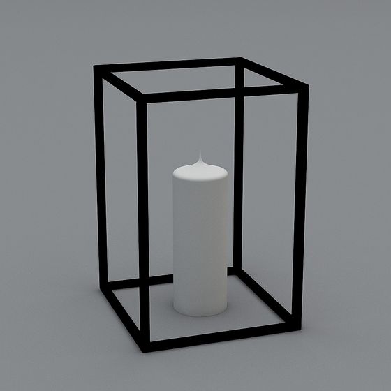 Elegant Candle Lantern 3D model