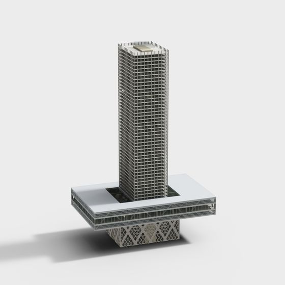Urban Tower 3D Model for Future Cityscapes