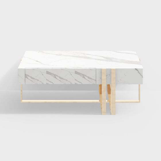 Elegant Marble Coffee Table 3D model