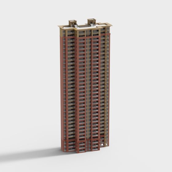 Urban Tower 3D Model for Modern Architecture