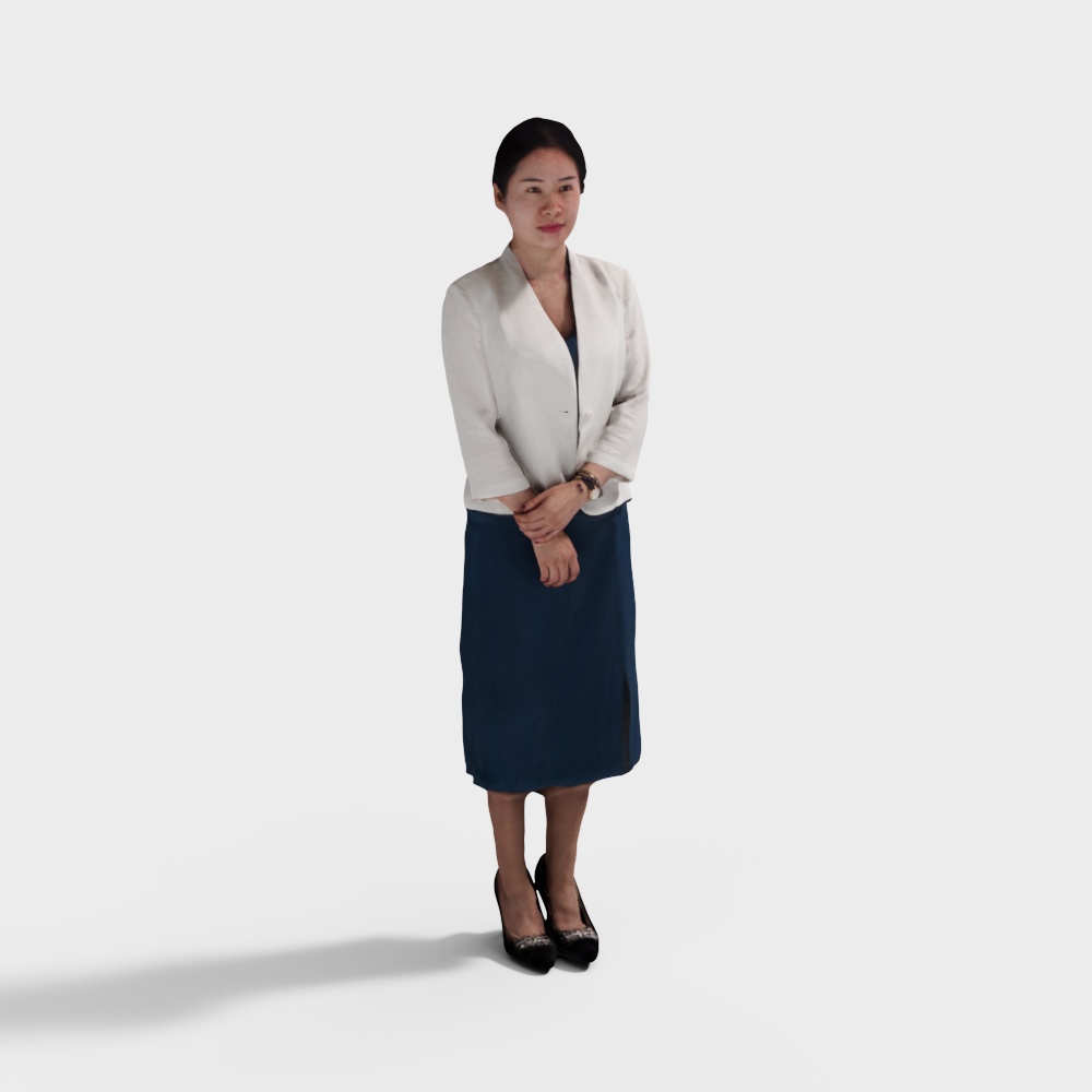 Urban Elegance 3D Model of a Stylish Woman