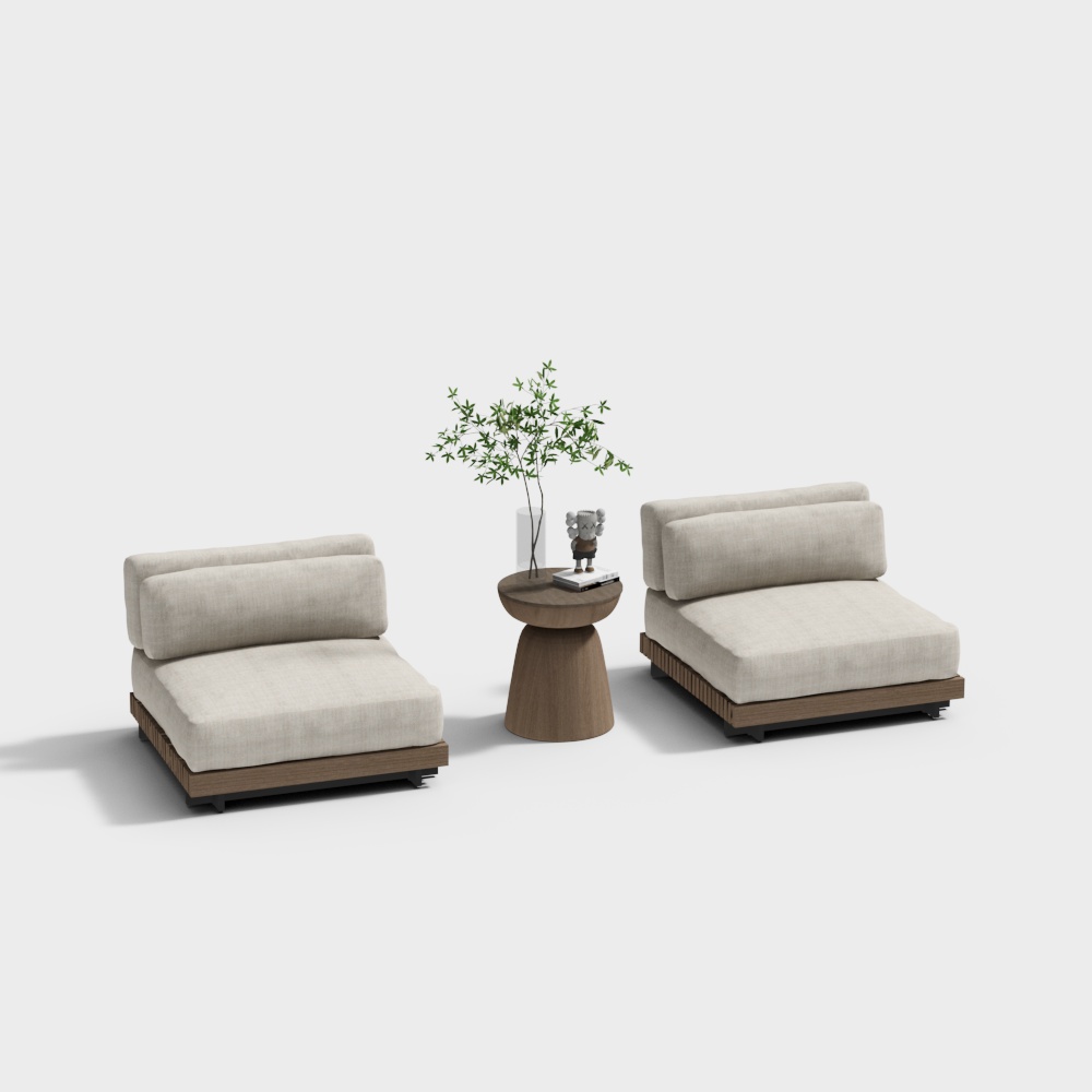 Outdoor sofa and coffee table combination