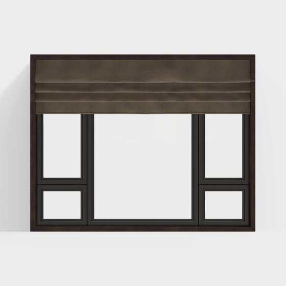 Elegant Low-Poly Window 3D model for Interiors