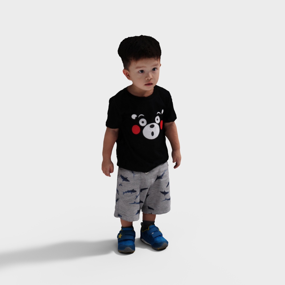 Playful Low-Poly Boy 3D model