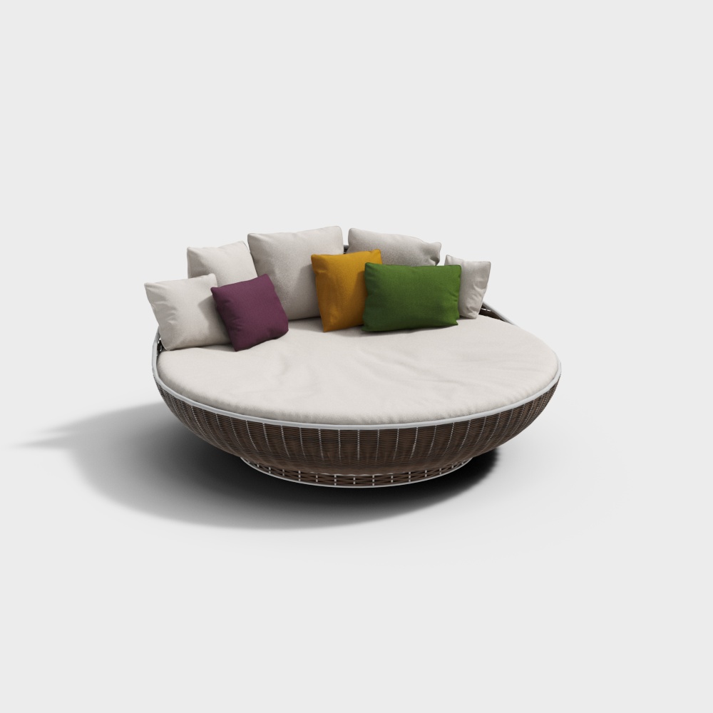 Canapé rond de loisirs d'extérieur