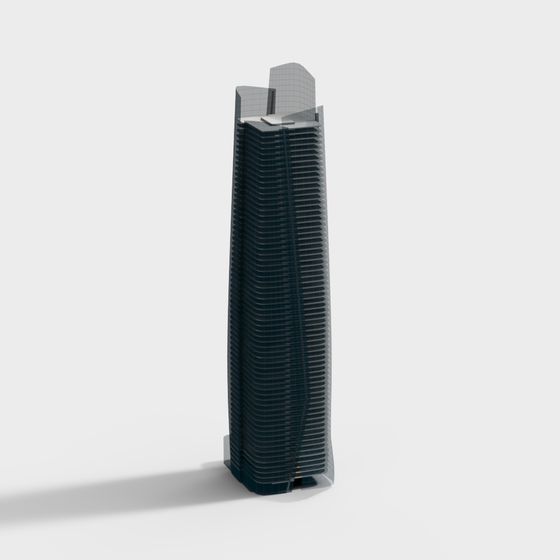 Stunning Skyscraper 3D Model in Low Polygon Style
