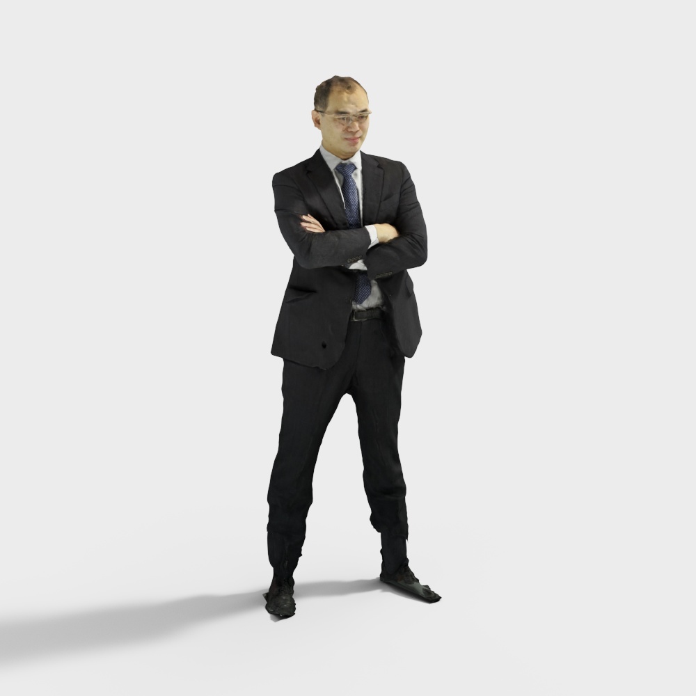 Stylish Business Elite 3D model in a Standing Pose