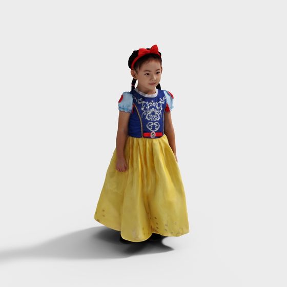 Charming Snow White 3D Model