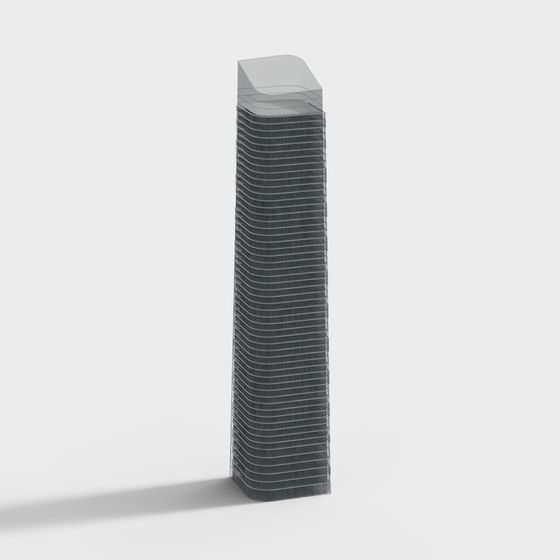 Urban Light Futuristic Skyscraper 3D model