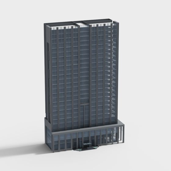 City Tower 3D model for Modern Urban Design