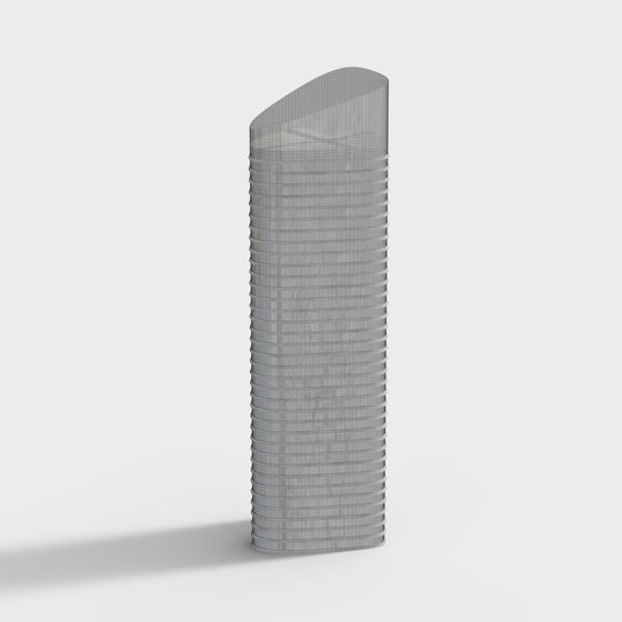 City Light Futuristic Skyscraper 3D model