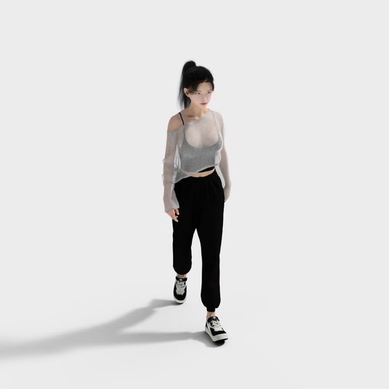 Stylish Urban Female 3D Model