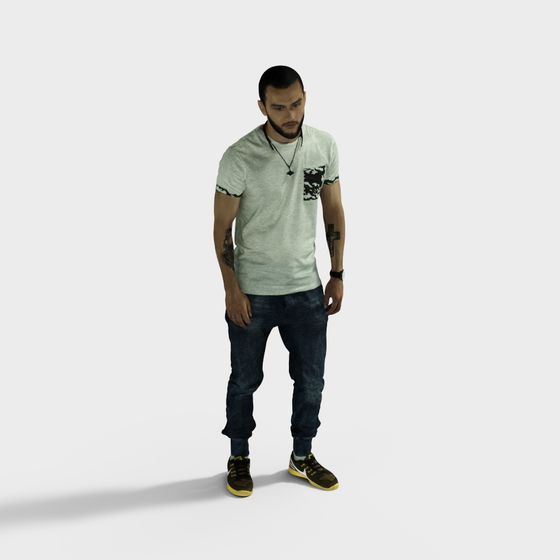 City Stroller Low-Poly 3D Model