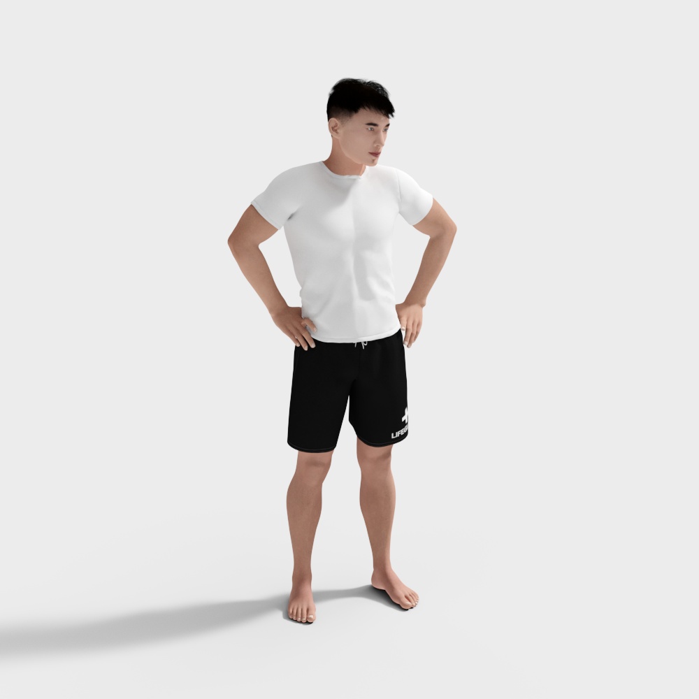 Stylish Low-Polygon Urban Youth 3D model
