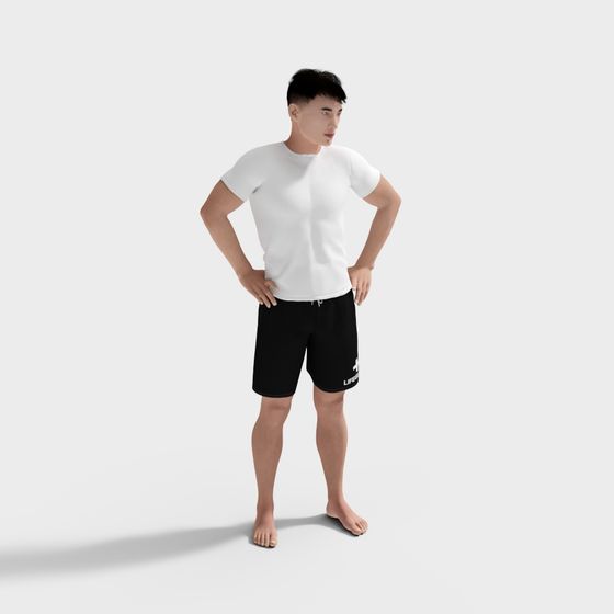 Stylish Low-Polygon Urban Youth 3D model
