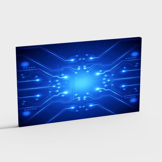 Futuristic Circuit Board 3D model
