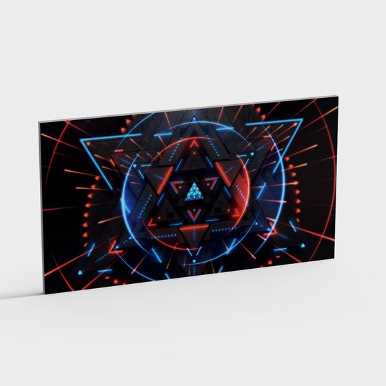 Neon Geometric Realm 3D model