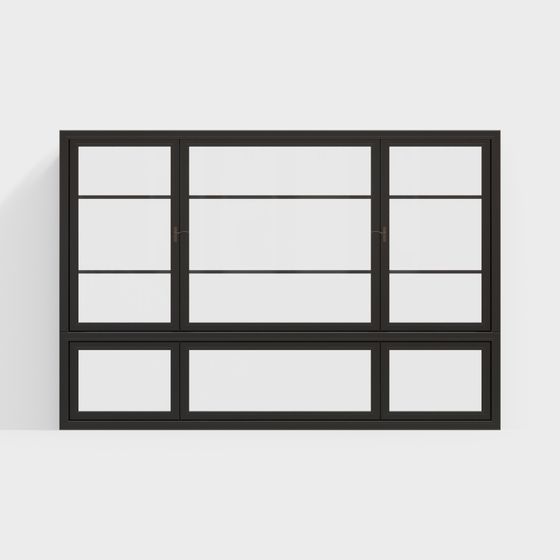 Low Polygon Modern Window 3D model