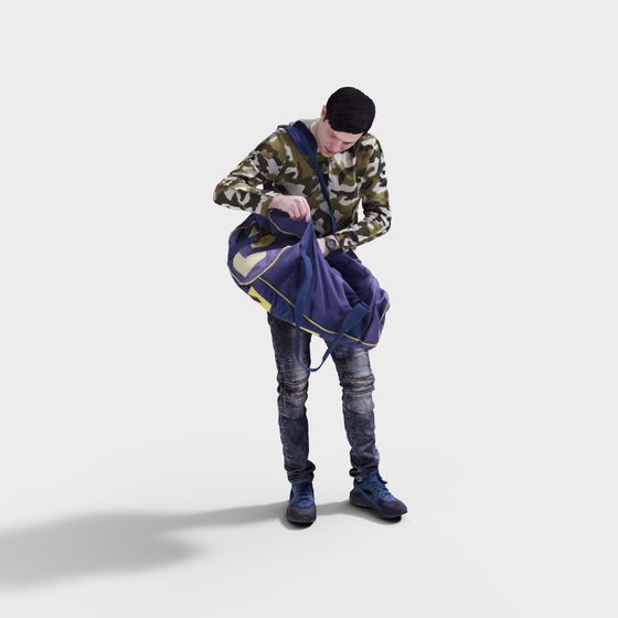 Young Urban Traveler 3D model