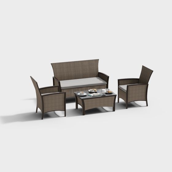 Urban Leisure Sofa Set 3D Model