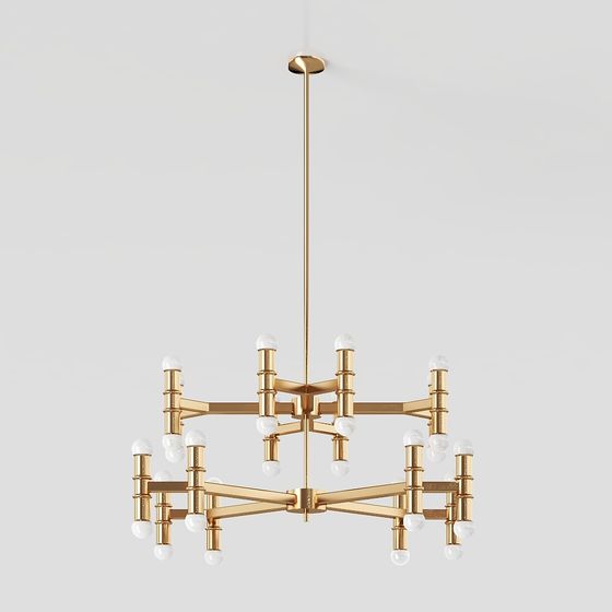 Elegant Low Poly Chandelier 3D model