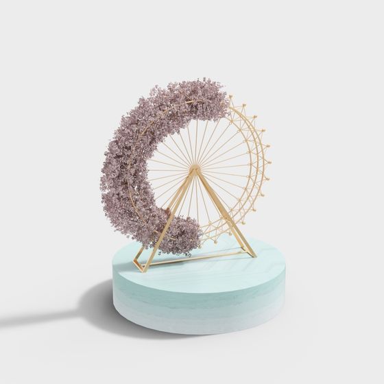 Cherry Blossom Ferris Wheel 3D model