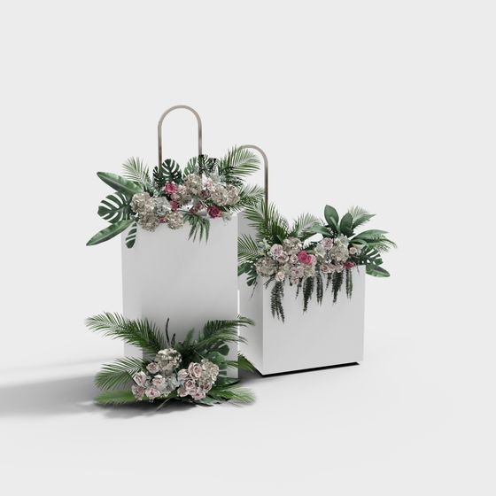 Floral Garden Bag 3D model