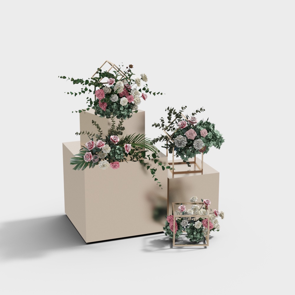 lawn wedding flower decoration