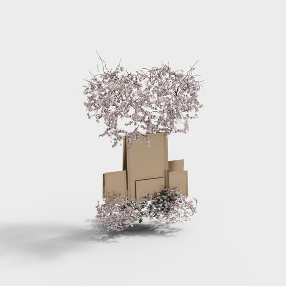Blossoming Cherry Blossom Tree 3D model - Spring Dream