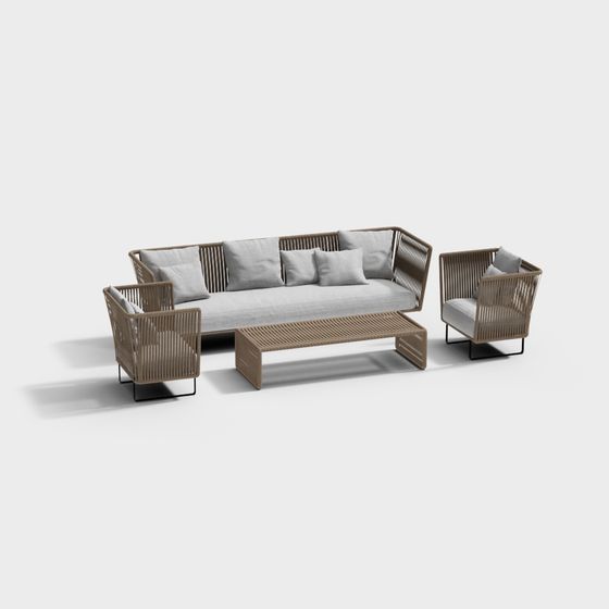 Modern Outdoor Furniture Set 3D model