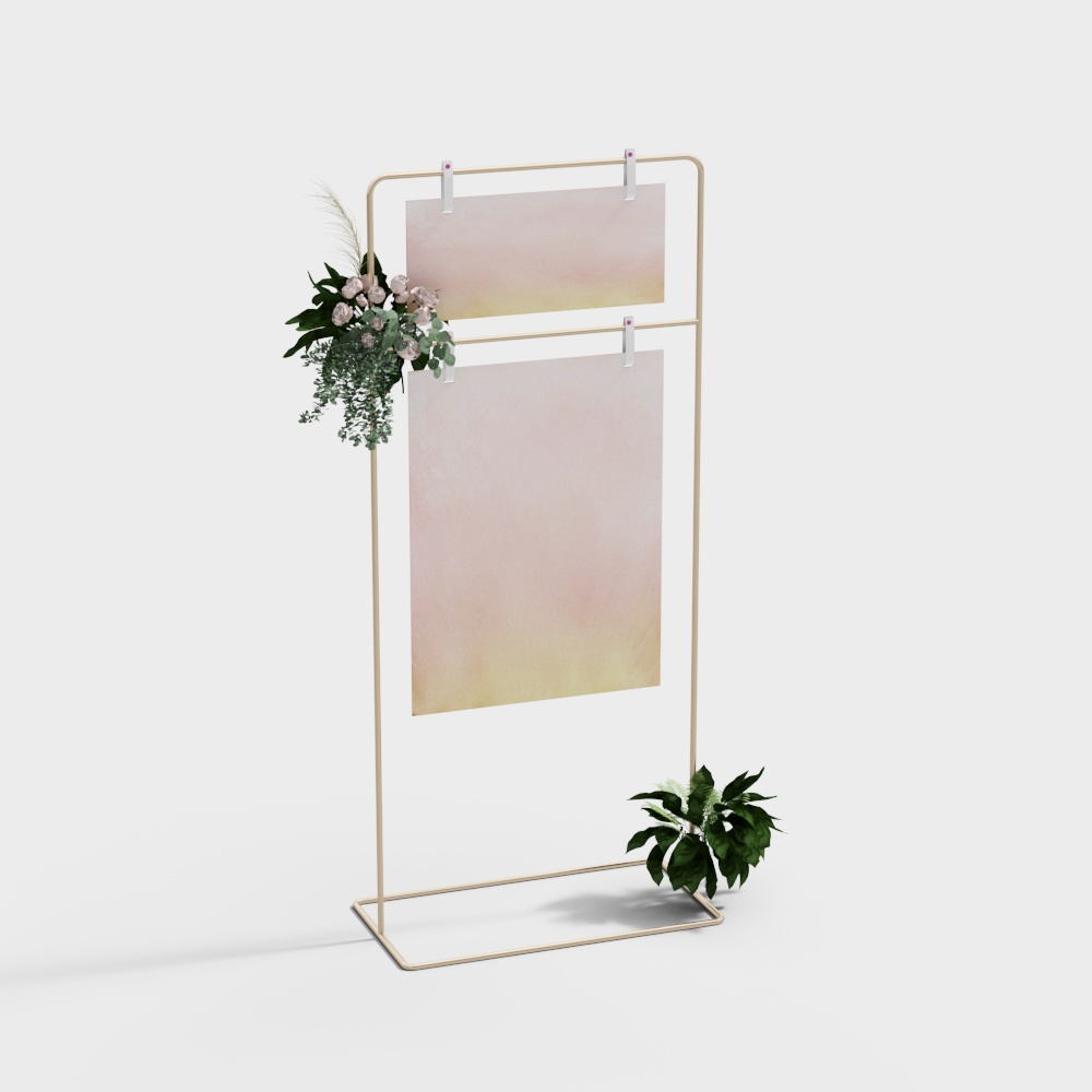 Floral Frame 3D model