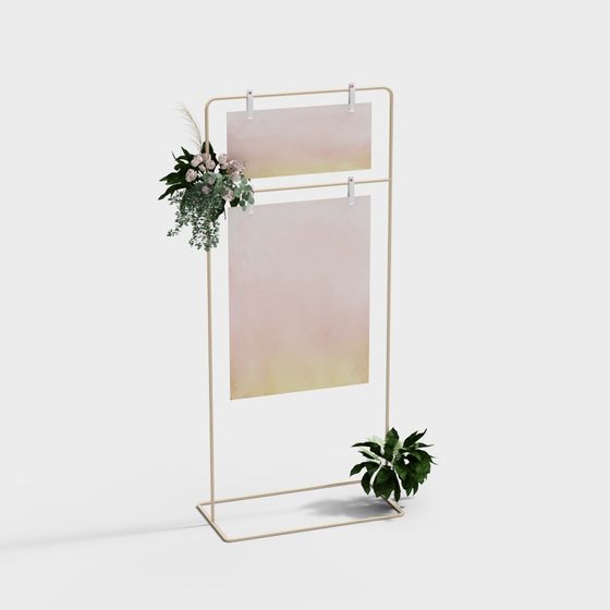 Floral Frame 3D model
