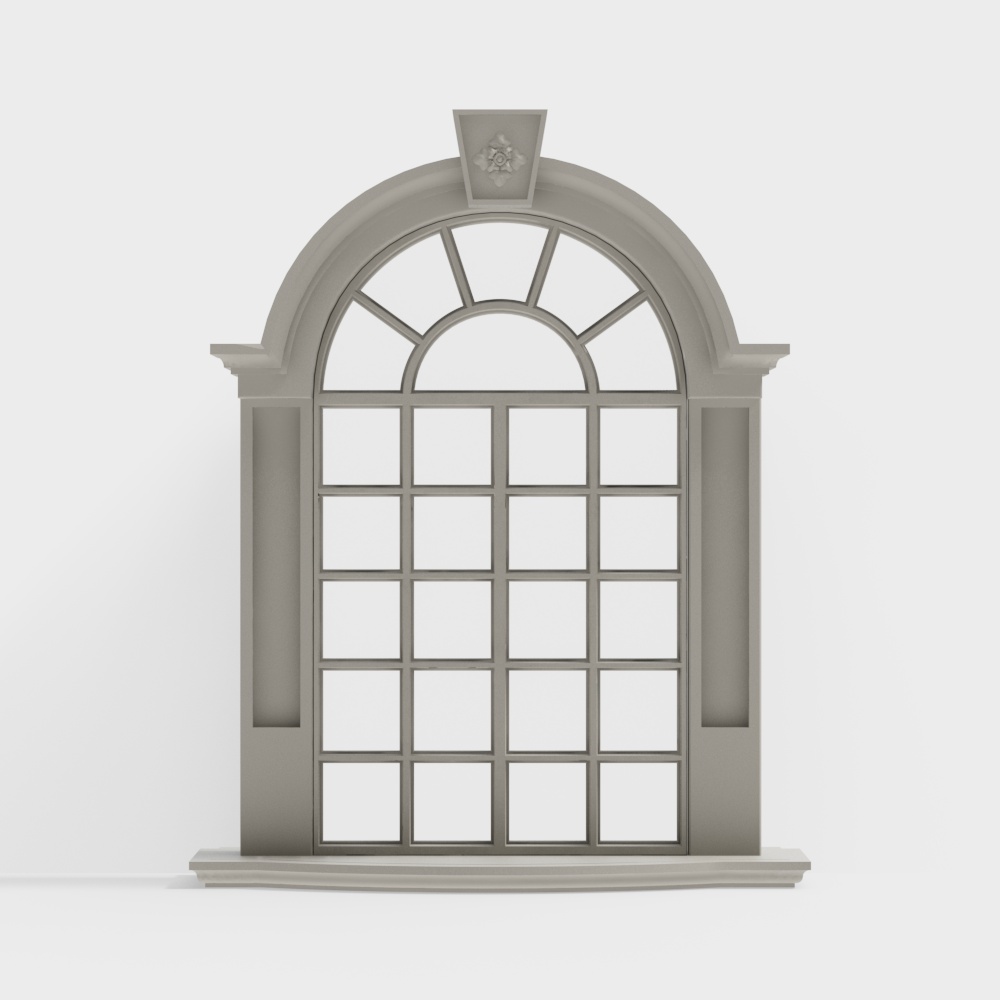 Vintage Arch Window 3D model for Creative Design