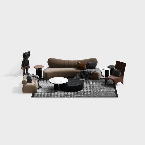 Urban Living Room 3D model