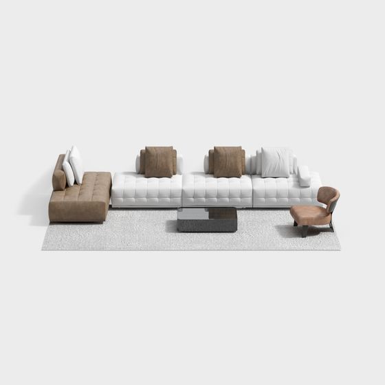 Elegant Modern Sofa 3D model