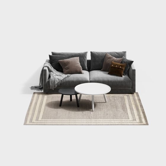 Modern Minimalist 3D Sofa Model