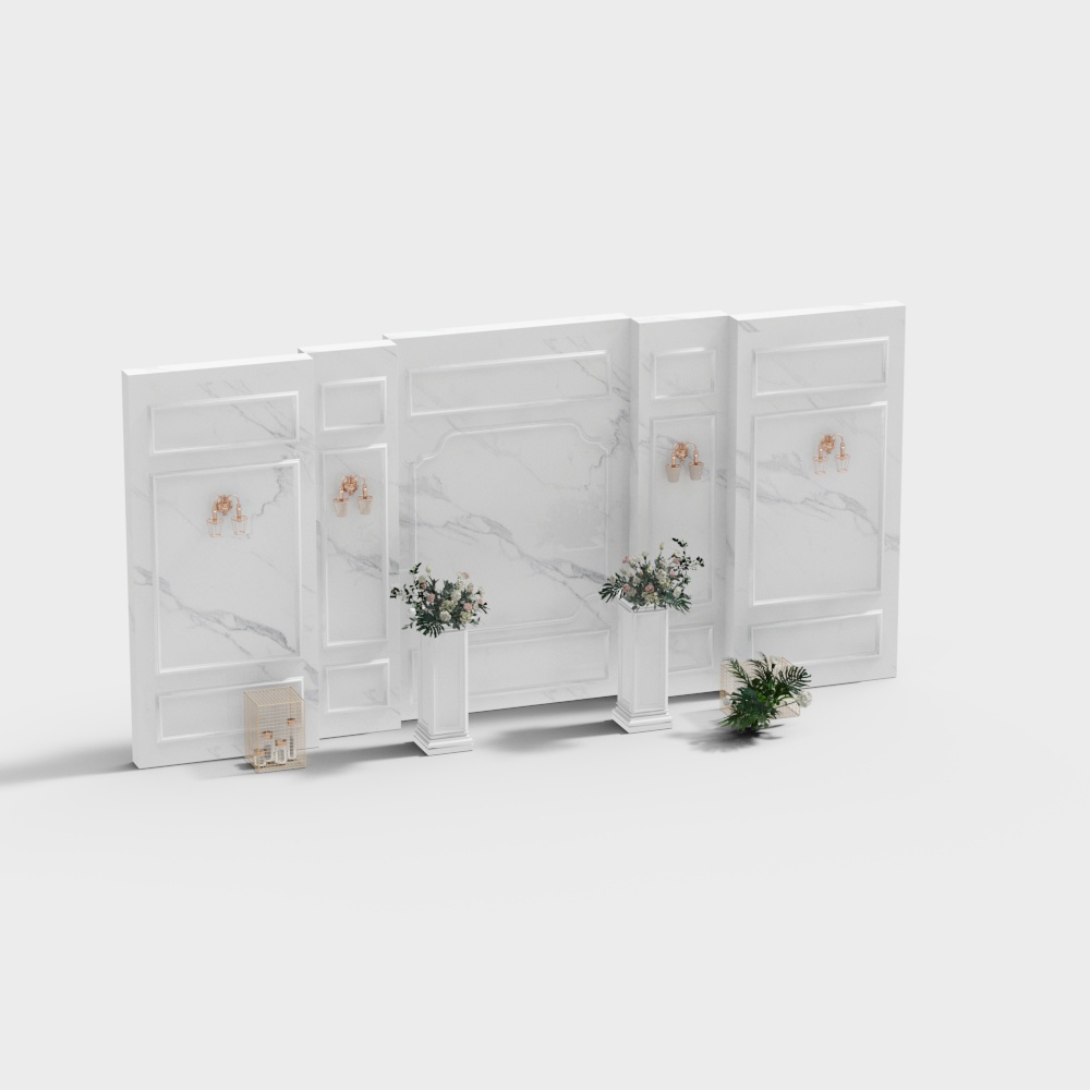 草坪婚禮背景牆