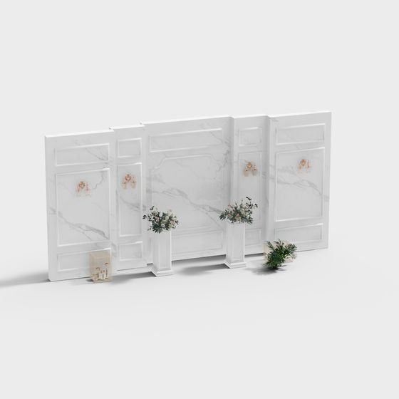 草坪婚禮背景牆