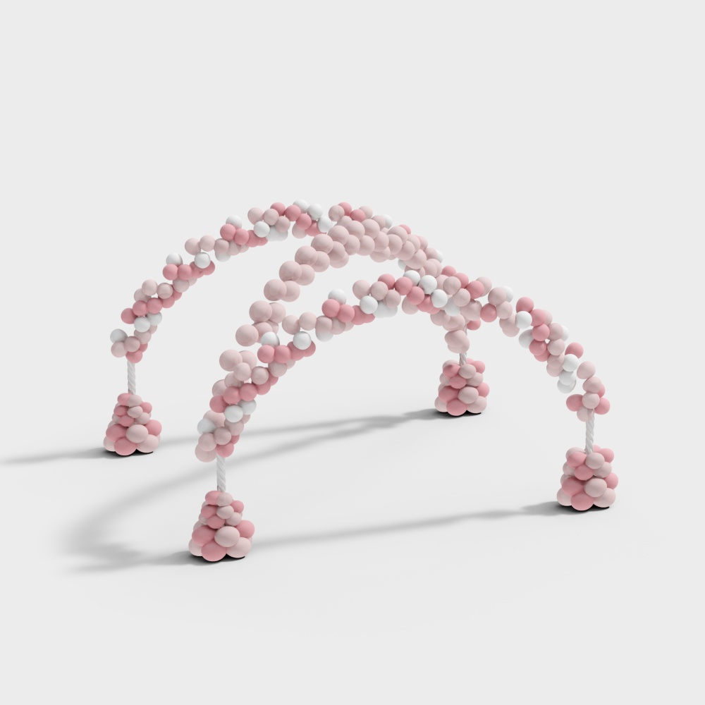 Outdoor wedding balloon flower gate