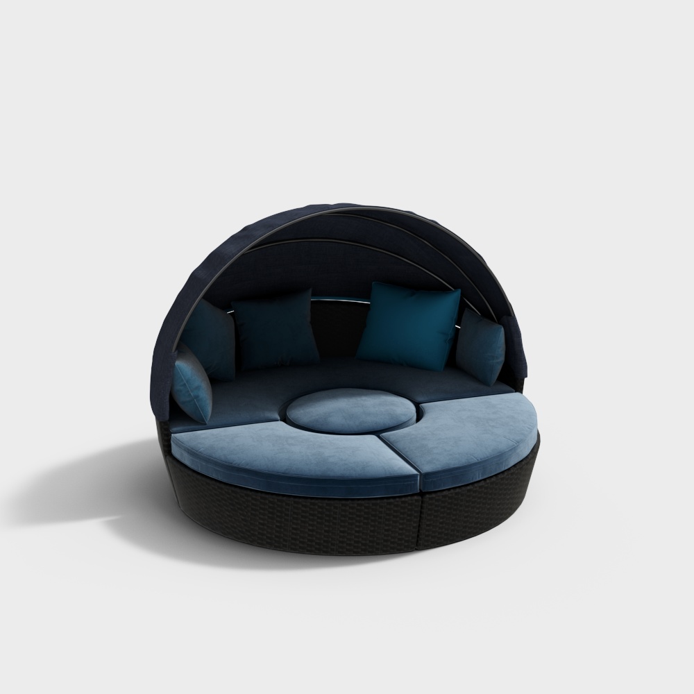 Couch Pod 3D Model – Modern Dome Sofa Bed